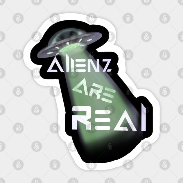 Aliens are real UFOs Sticker by TheCloverArtist